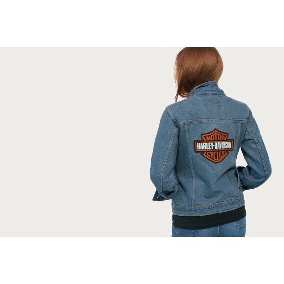 Harley Davidson Women's Bar and Shield Logo Denim Jacket NEW WITH TAGS - Picture 4 of 5